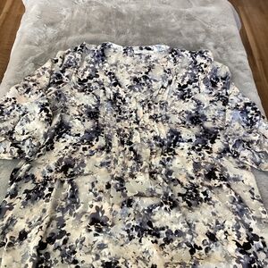 EUC Rose + Olive 3/4 sleeve multi color top size XL